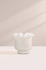 Flower Cut - Votive Candle | White | Night Jasmine