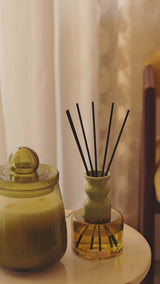 Cosmic Set - Candle (M) & Diffuser | Olive Green | Sage Cleanse